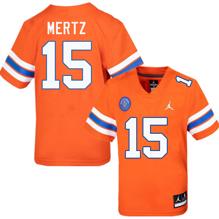 Graham Mertz Florida Jersey,Florida Gators #15 Graham Mertz Jersey Youth Uniforms-Throwback Orange